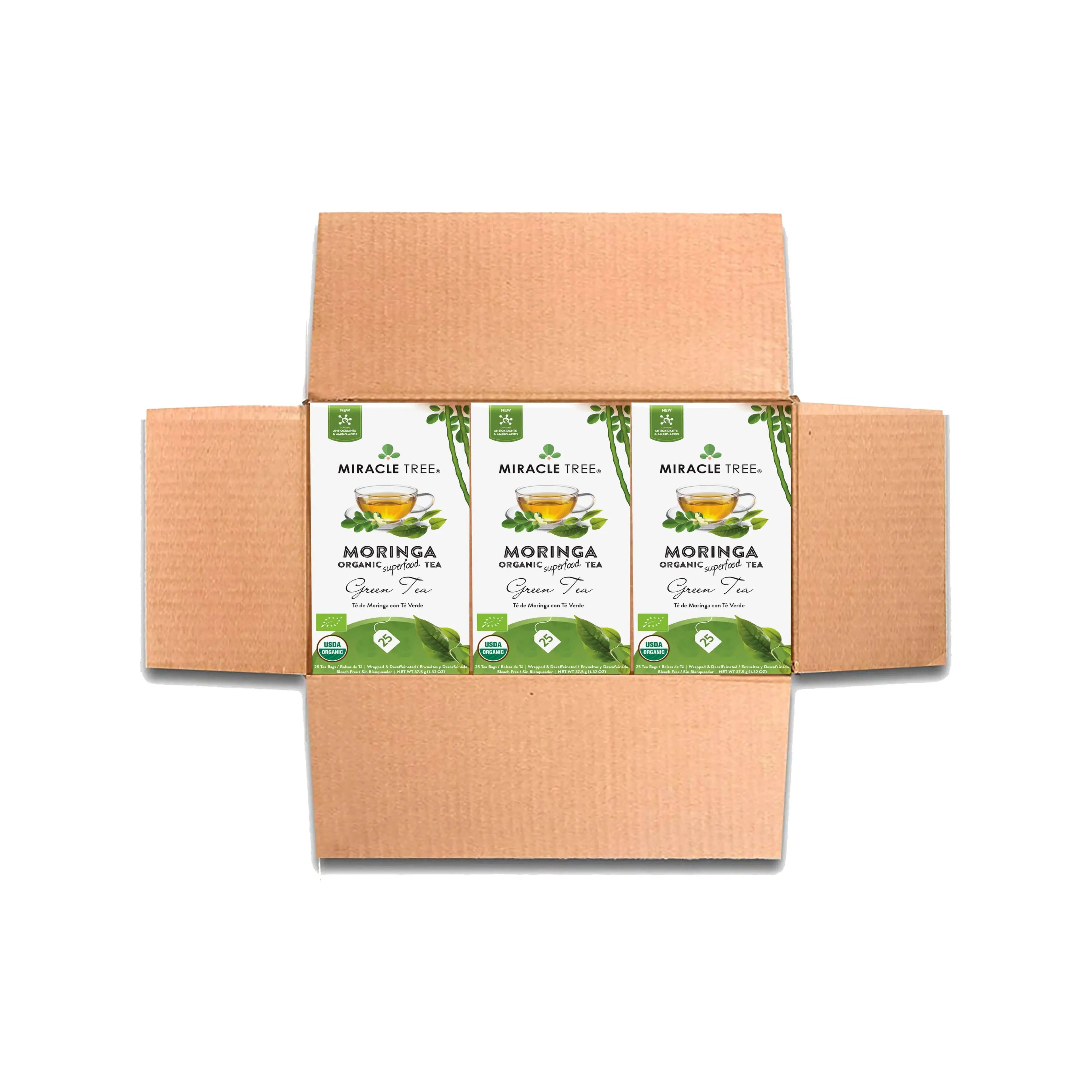 Organic Moringa Tea - Green Tea - Decaffeinated Herbal Tea