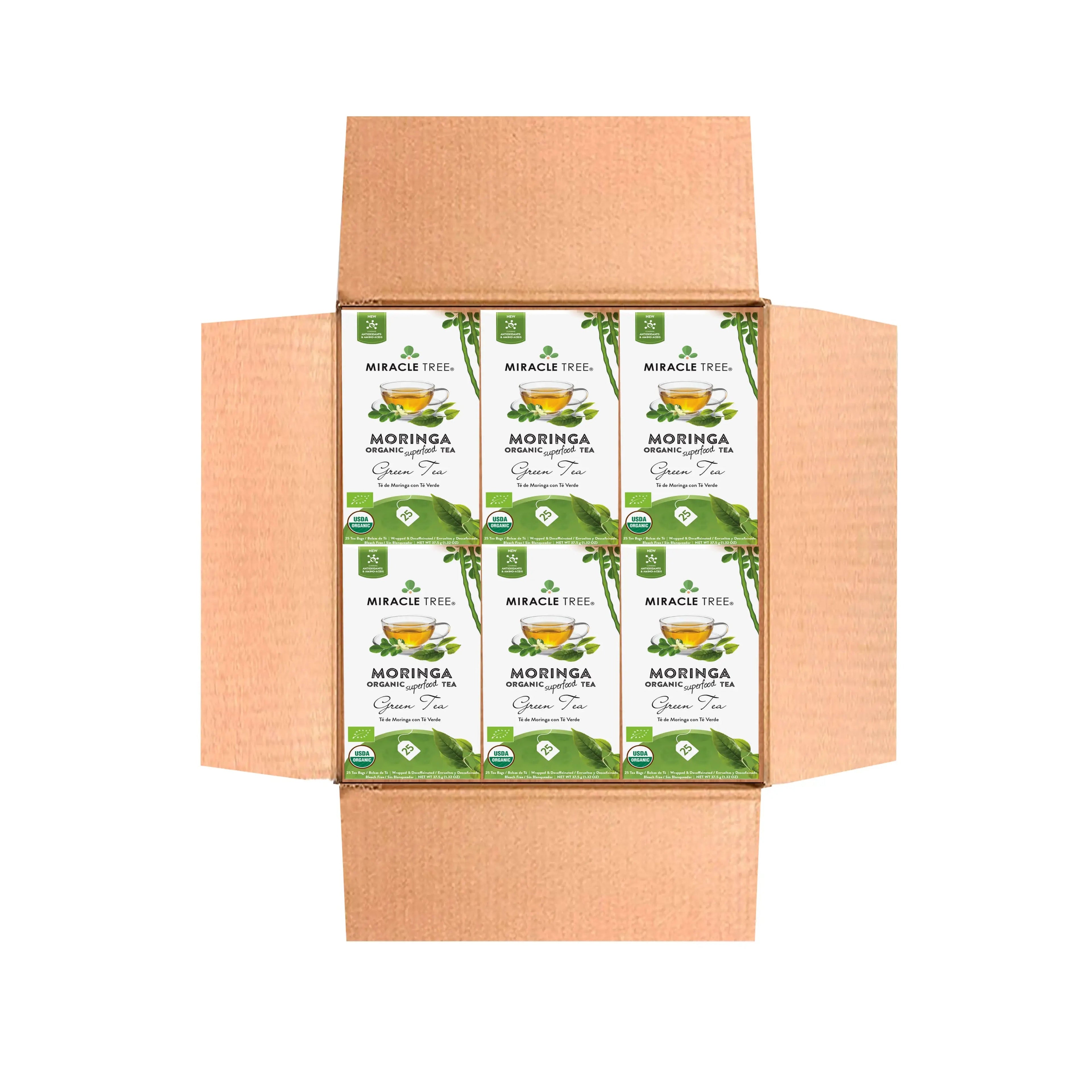 Organic Moringa Tea - Green Tea - Decaffeinated Herbal Tea